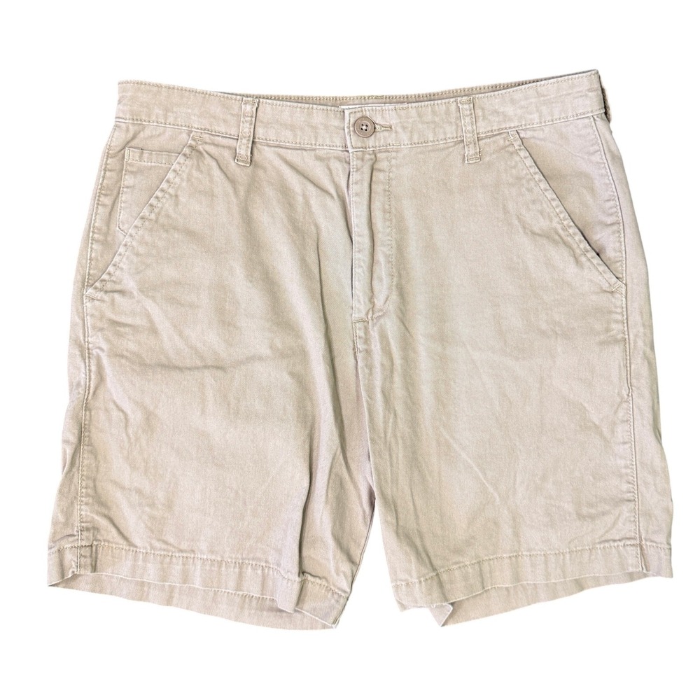 Wrangler Mens Regular Fit Chino Shorts Tan Khaki Cotton Stretch 112368705 32x7